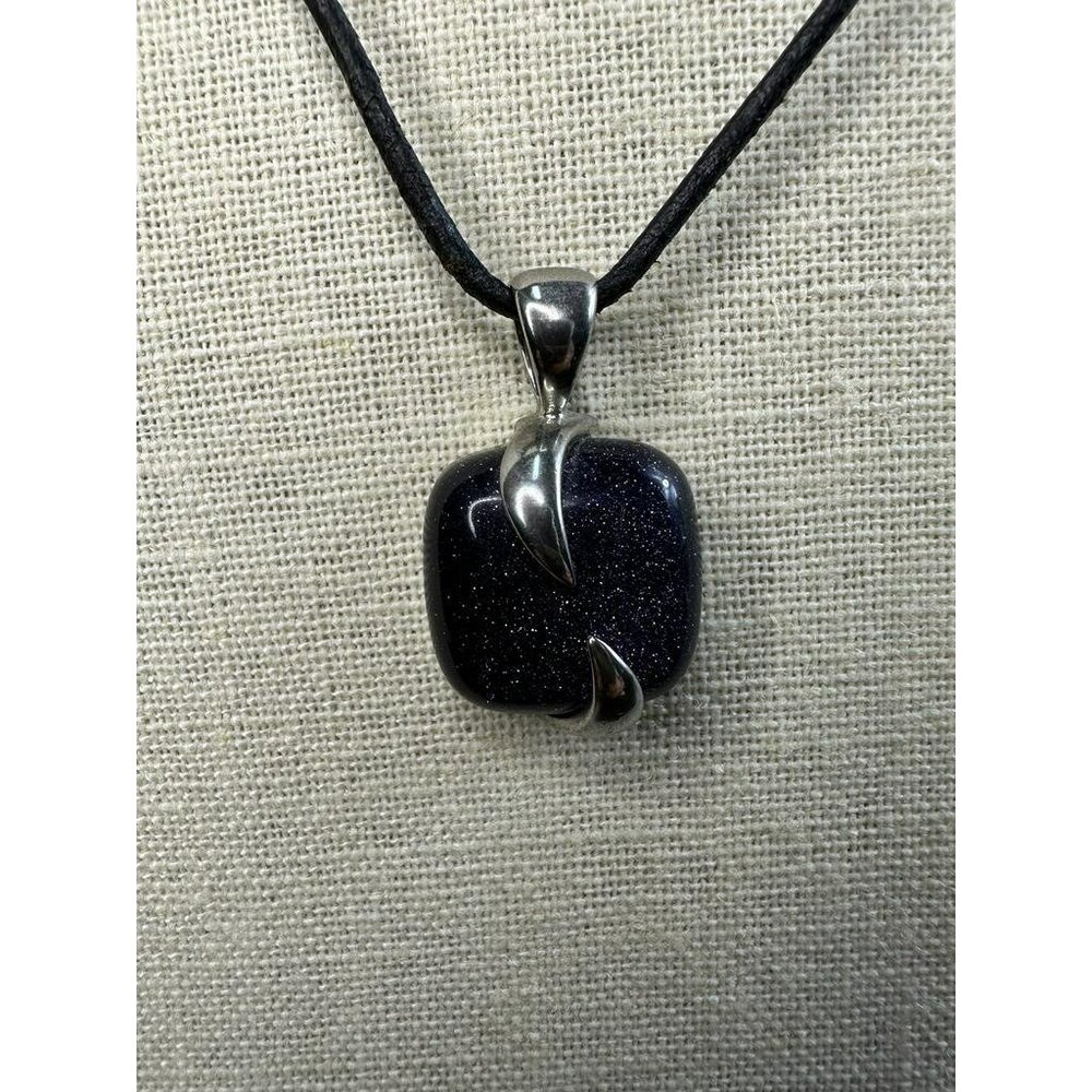 Lia‎ Sophia Terrain Blackberry Purple Sparkle Goldstone Silver Necklace - Picture 3 of 7